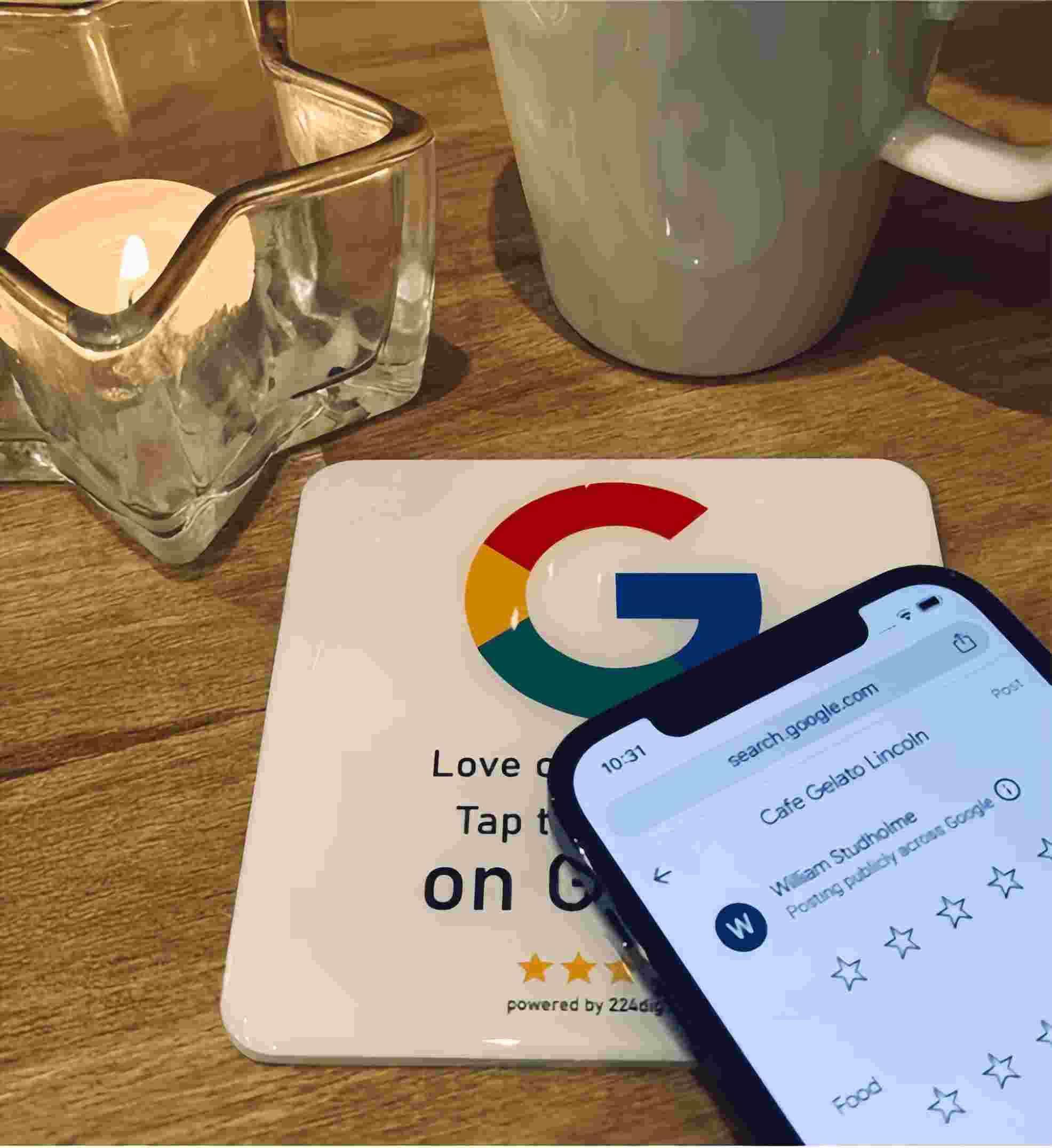 google review sticker